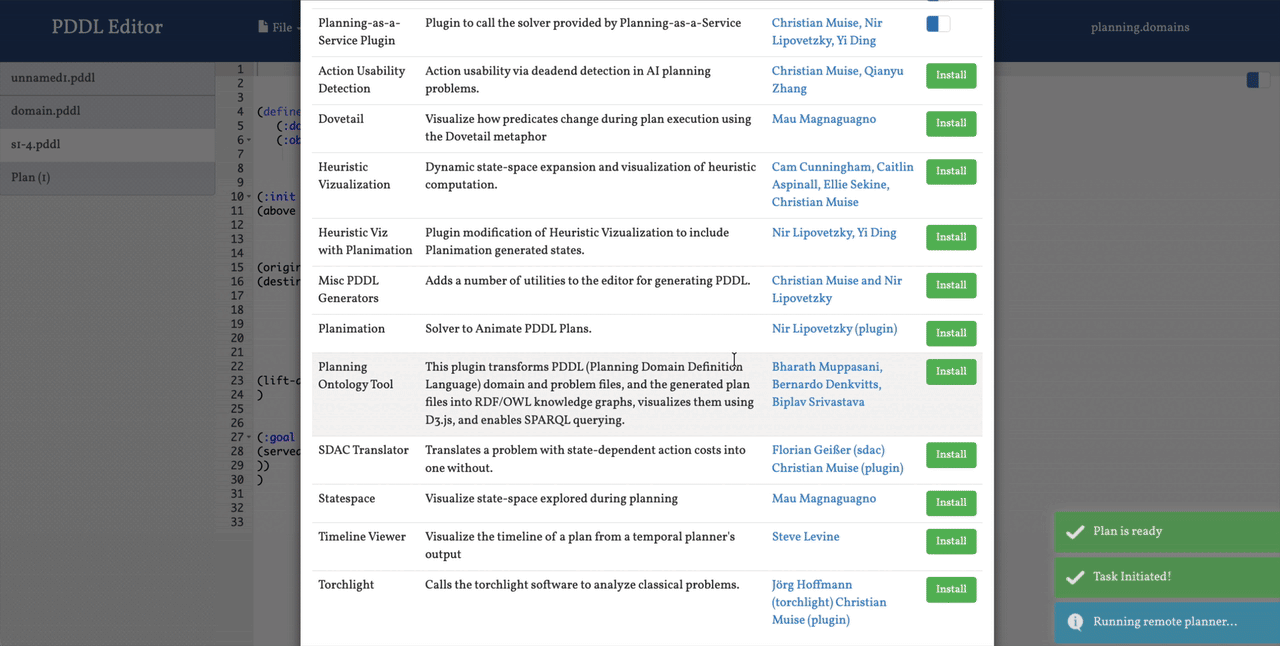 Planning.Domains plugin animation